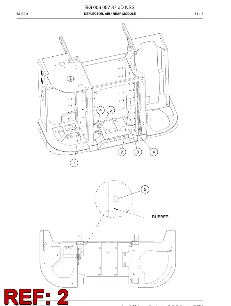 BG00548540d BG 005 485 40d Sheet, Rubber - Sandvik Technical Drawing