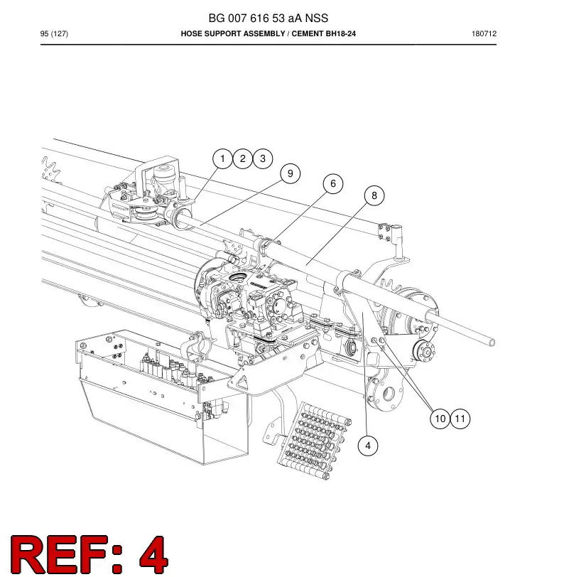 BG00550980a BG 005 509 80a Bracket - Sandvik Technical Drawing