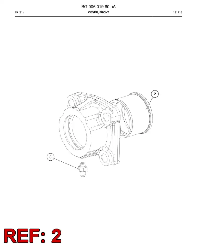 BG00551001c BG 005 510 01c Bushing, Bearing - Sandvik Technical Drawing
