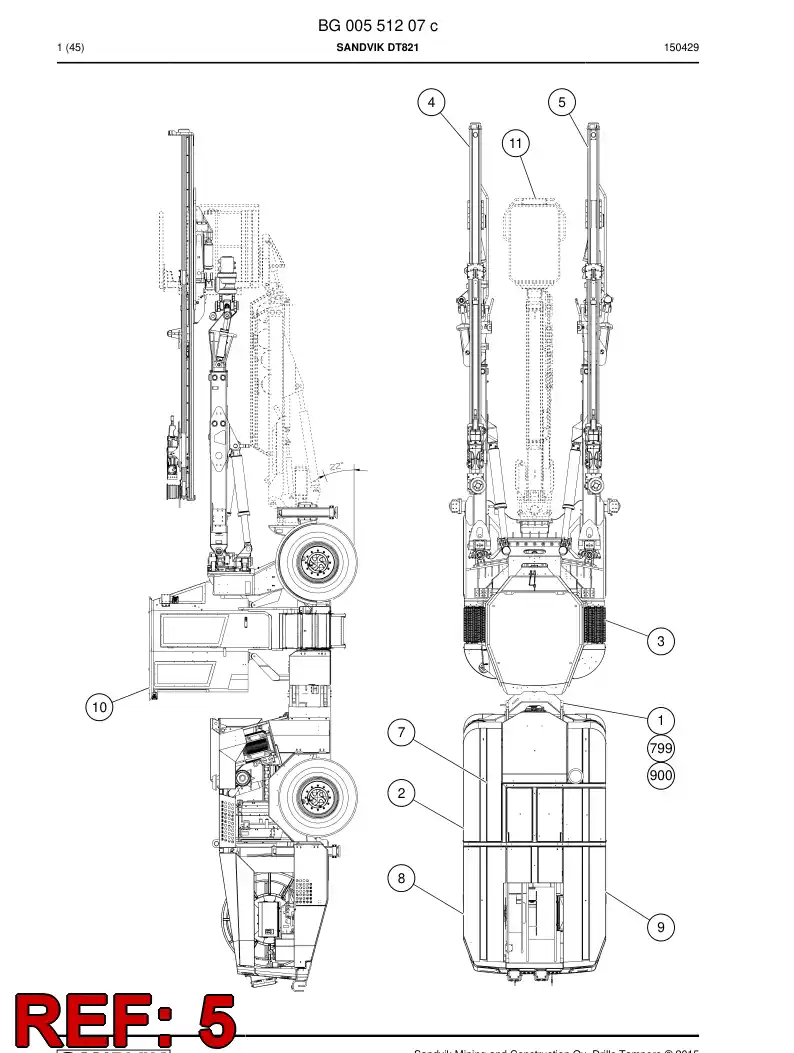 BG00551212c BG 005 512 12c Module, Drilling - Sandvik Technical Drawing