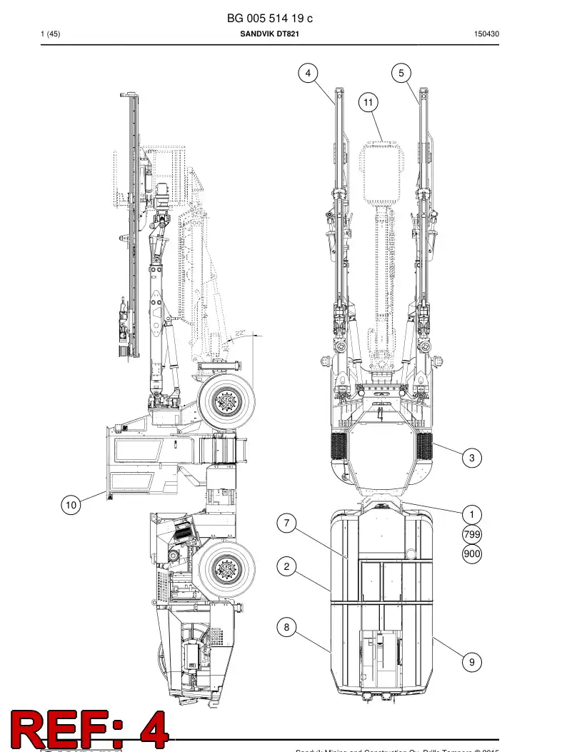 BG00551423d BG 005 514 23d Module, Drilling - Sandvik Technical Drawing