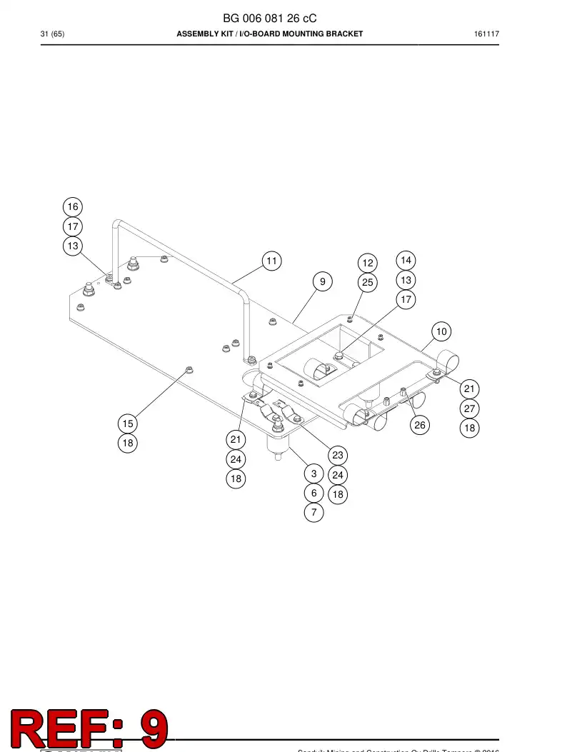 BG00551544b BG 005 515 44b Plate - Sandvik Technical Drawing