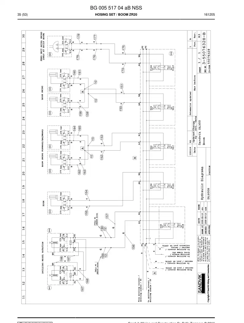 BG00551704a BG 005 517 04a Hosing Set - Sandvik Technical Drawing