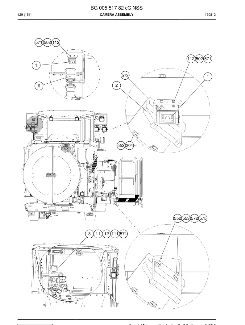 BG00551782c BG 005 517 82c Camera Assembly - Sandvik Technical Drawing