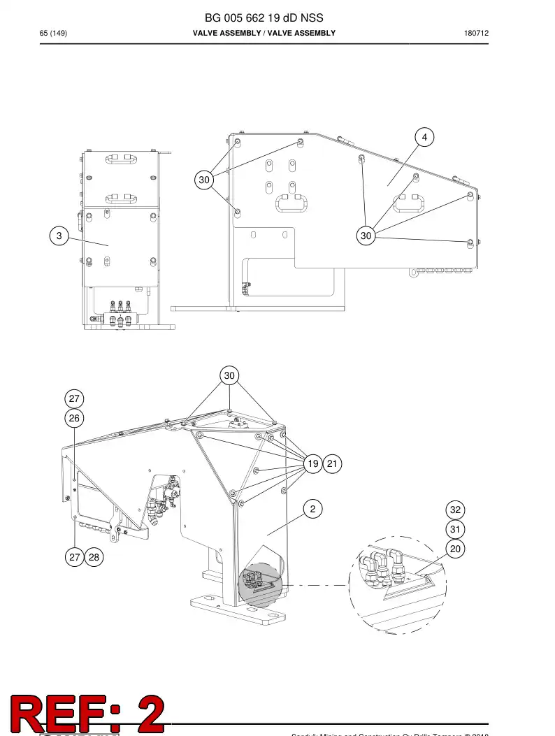 BG00553690a BG 005 536 90a Rubber - Sandvik Technical Drawing