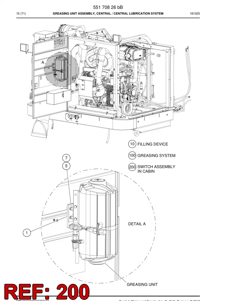 BG00555040a BG 005 550 40a Assembly - Sandvik Technical Drawing