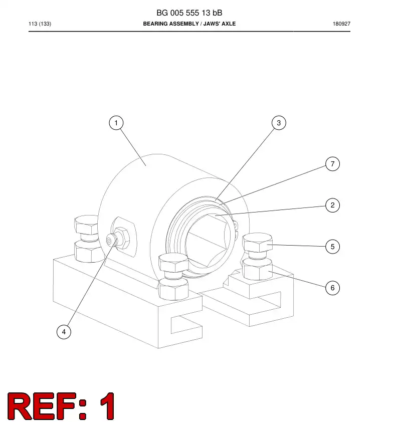 BG00555515a BG 005 555 15a Bracket - Sandvik Technical Drawing