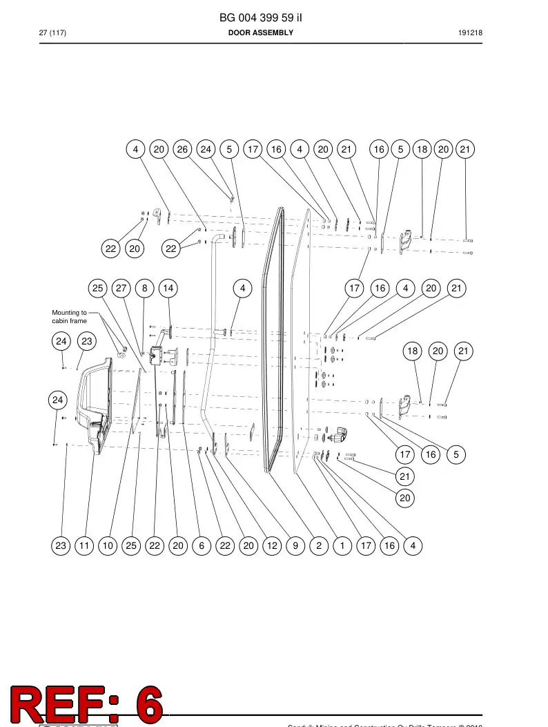 BG00557753b BG 005 577 53b Seal, Rubber - Sandvik Technical Drawing