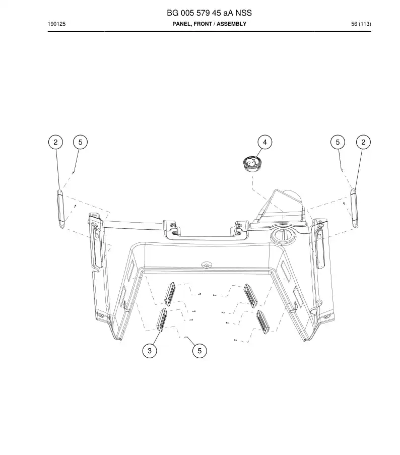 BG00557945a BG 005 579 45a PRING, FRONT - Sandvik Technical Drawing