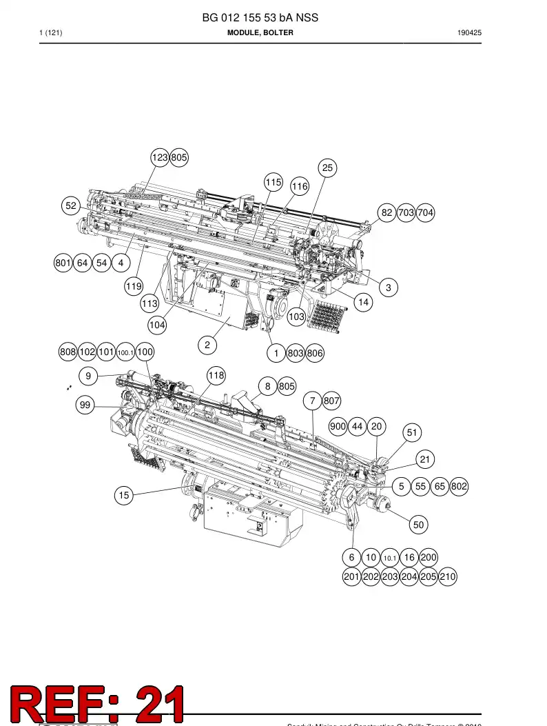 BG00558104a BG 005 581 04a Nozzle - Sandvik Technical Drawing