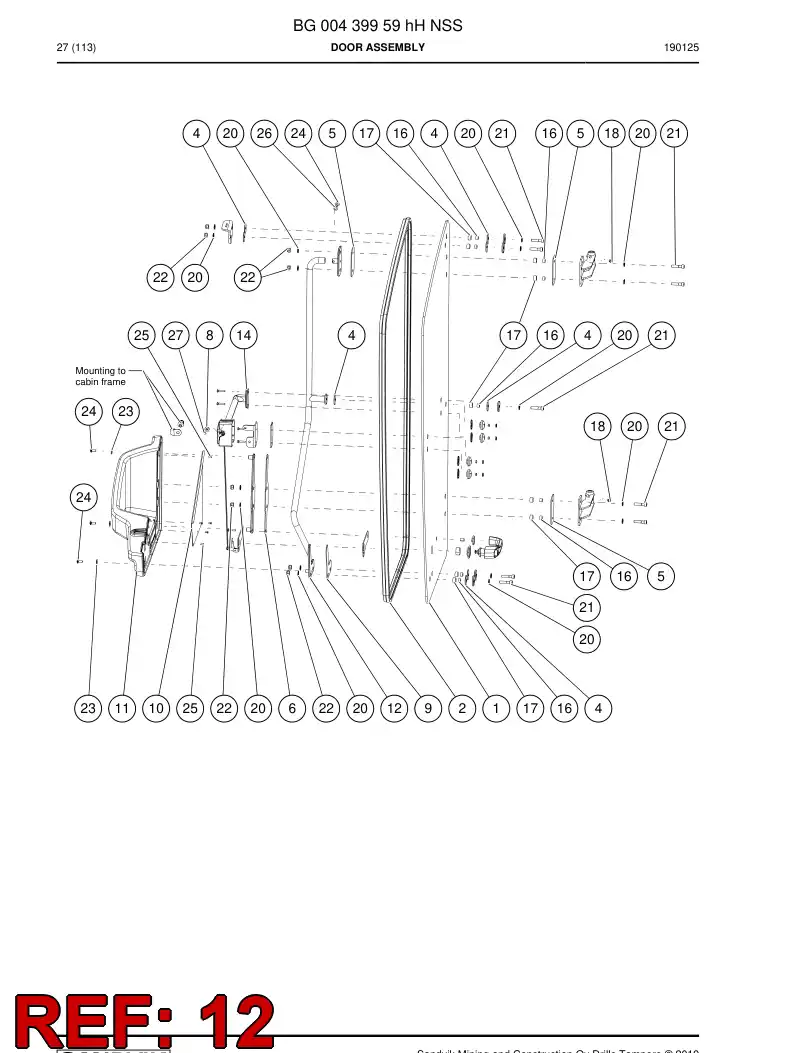BG00558198b BG 005 581 98b Handle - Sandvik Technical Drawing
