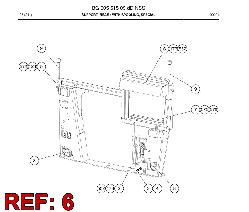 BG00558476b BG 005 584 76b Plate, Cover - Sandvik Technical Drawing