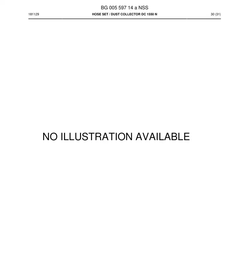 BG00559714a BG 005 597 14a Hose Set - Sandvik Technical Drawing