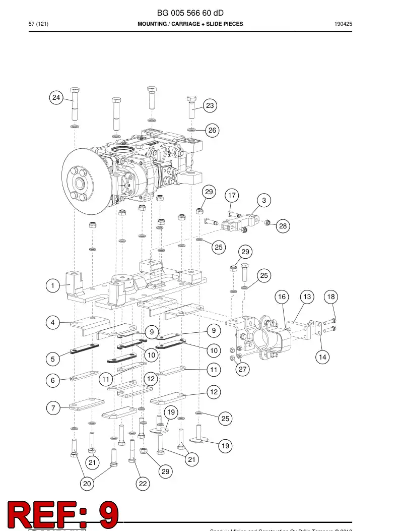 BG00560798a BG 005 607 98a Spacer - Sandvik Technical Drawing