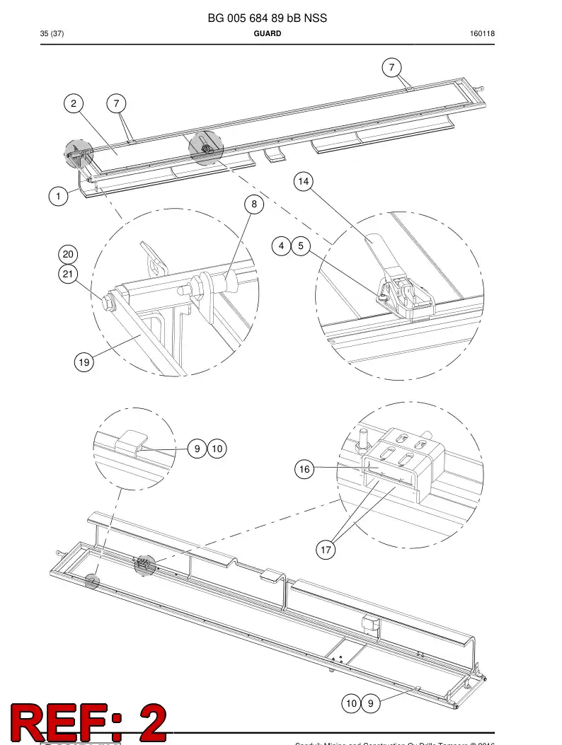 BG00560887a BG 005 608 87a Frame - Sandvik Technical Drawing