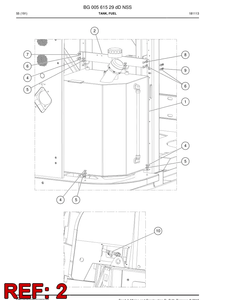 BG00561791d BG 005 617 91d Plate, Mounting - Sandvik Technical Drawing