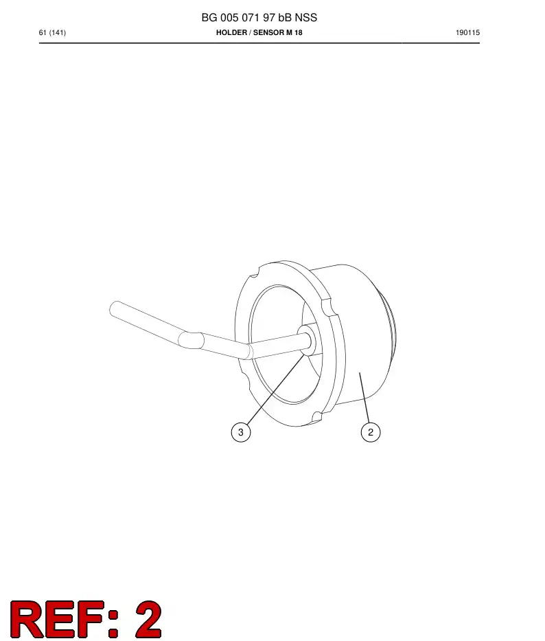 BG00563531b BG 005 635 31b Adapter - Sandvik Technical Drawing