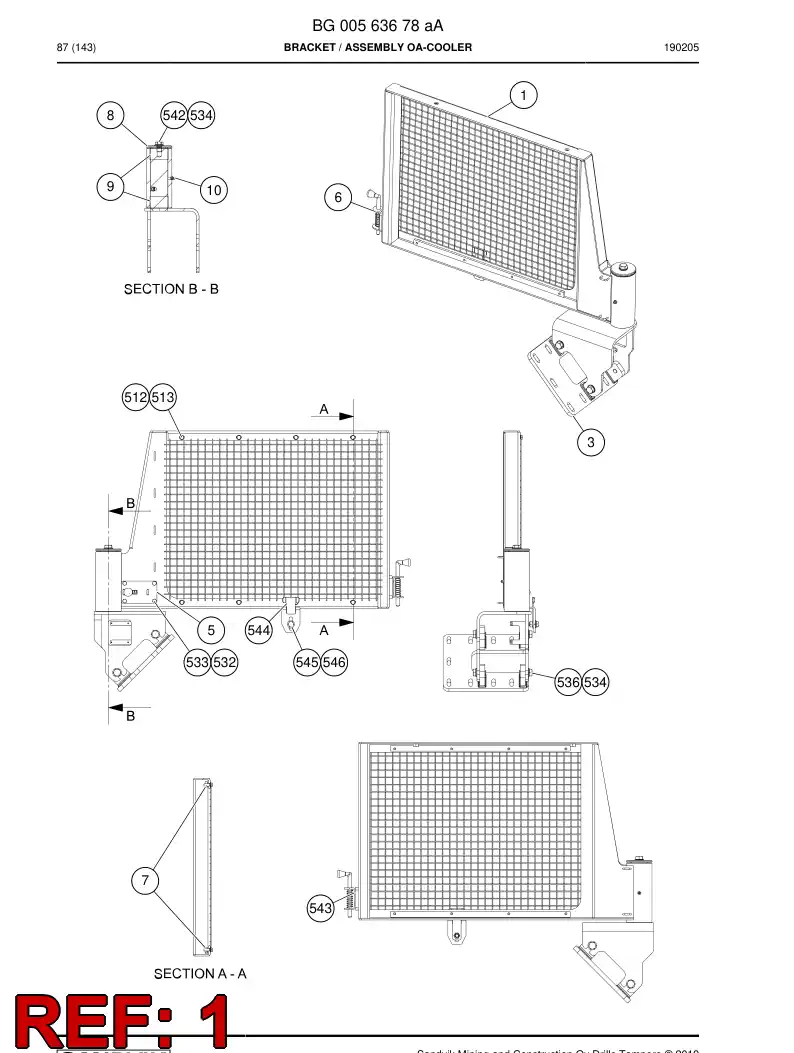 BG00563744a BG 005 637 44a SOPORTE - Sandvik Technical Drawing
