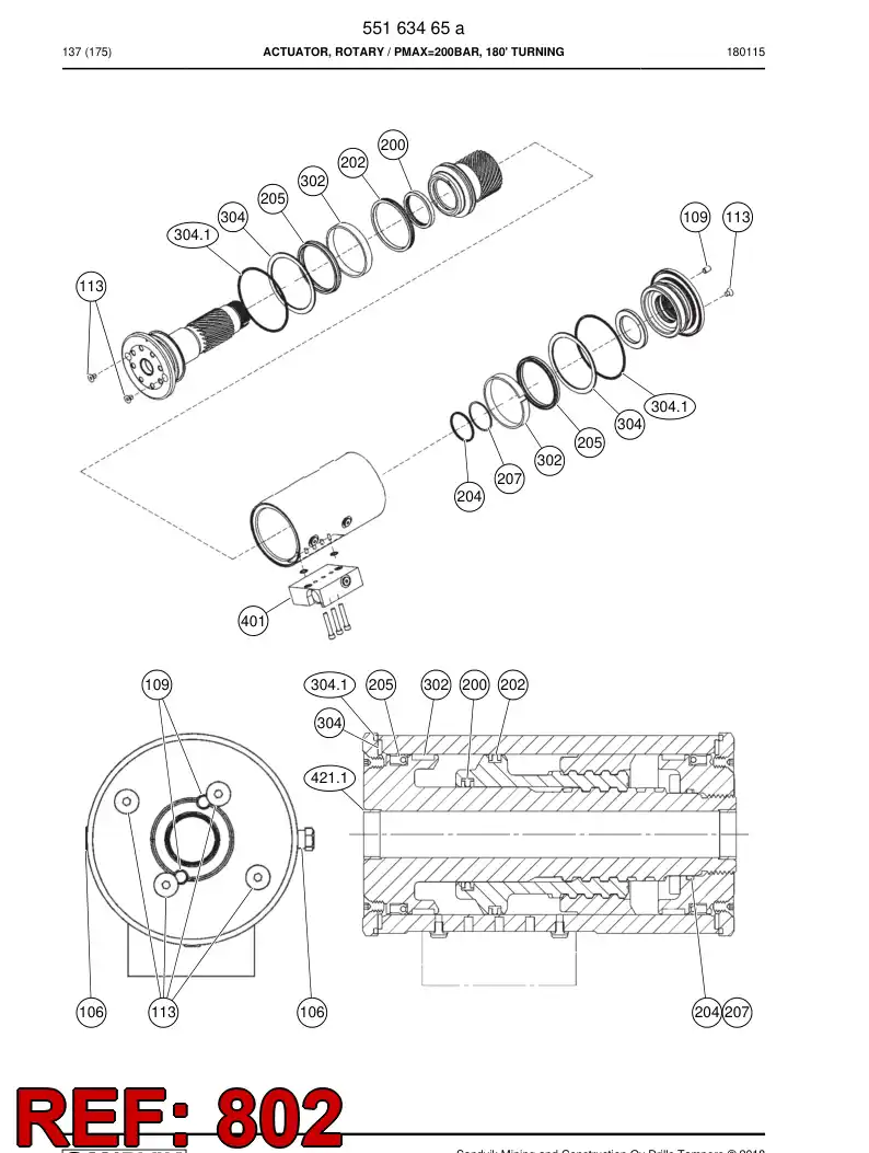 BG00564418a BG 005 644 18a Kit - Sandvik Technical Drawing