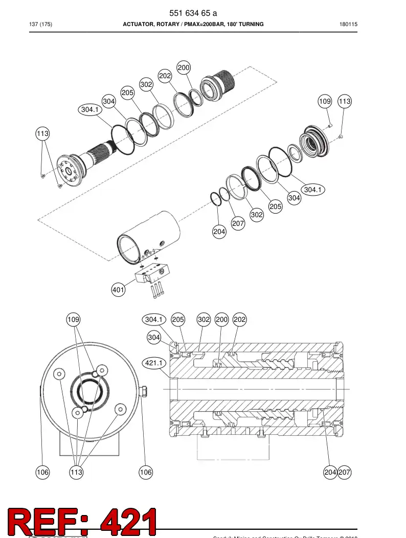 BG00564419a BG 005 644 19a Bushing - Sandvik Technical Drawing