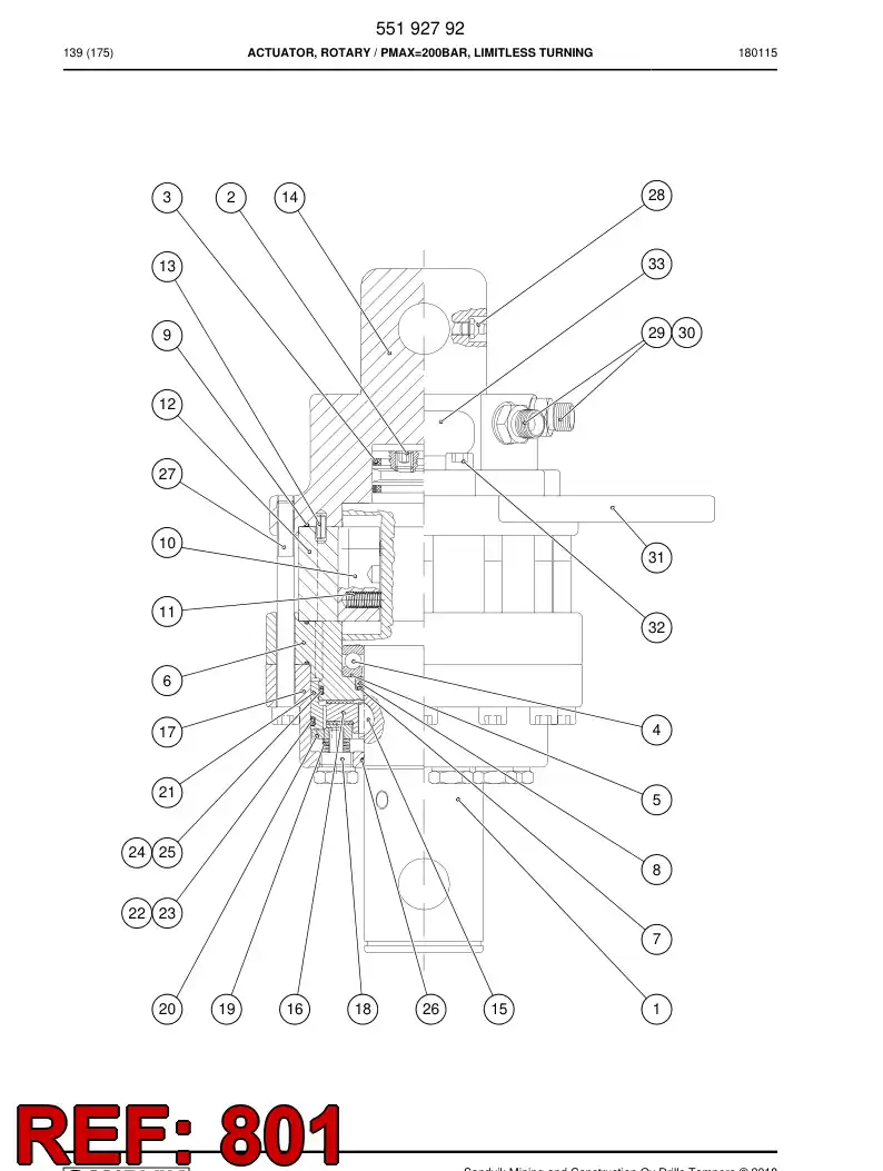 BG00564421a BG 005 644 21a Repair Kit - Sandvik Technical Drawing