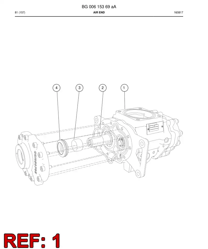 BG00565968a BG 005 659 68a Seal Kit - Sandvik Technical Drawing
