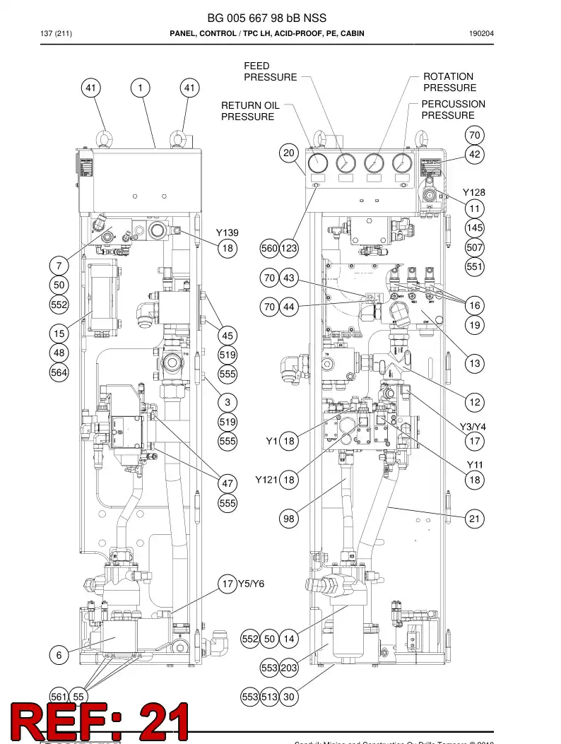BG00566404a BG 005 664 04a CONDUCTO - Sandvik Technical Drawing