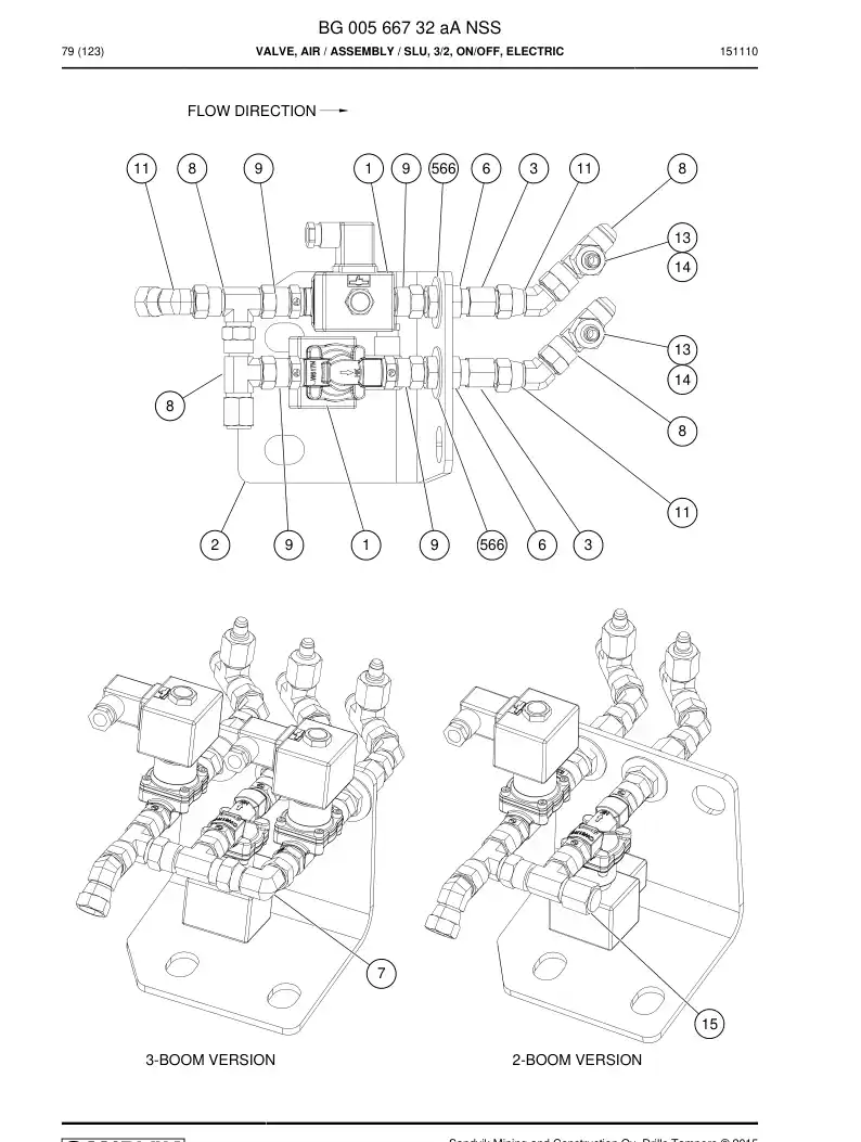 BG00566732a BG 005 667 32a Valve Assembly - Sandvik Technical Drawing