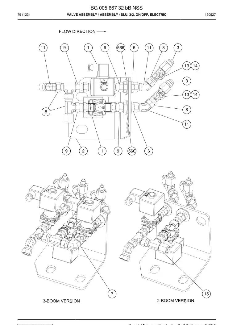 BG00566732b BG 005 667 32b Valve Assembly - Sandvik Technical Drawing