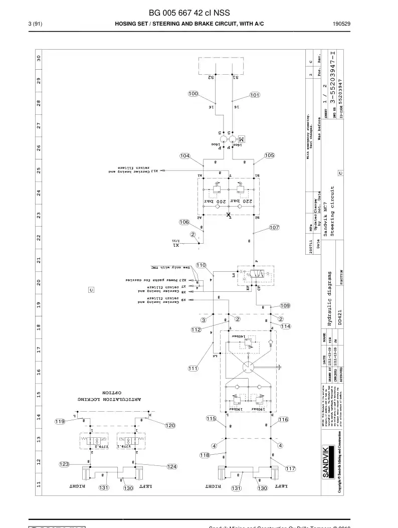 BG00566742c BG 005 667 42c Hosing Set - Sandvik Technical Drawing