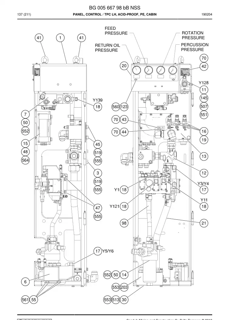 BG00566798b BG 005 667 98b PRING, CONTROL - Sandvik Technical Drawing