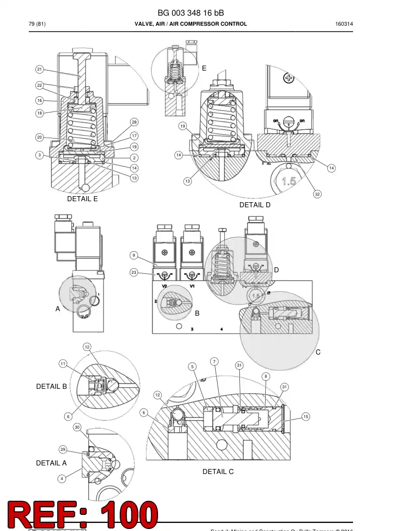BG00568286a BG 005 682 86a Seal Kit - Sandvik Technical Drawing