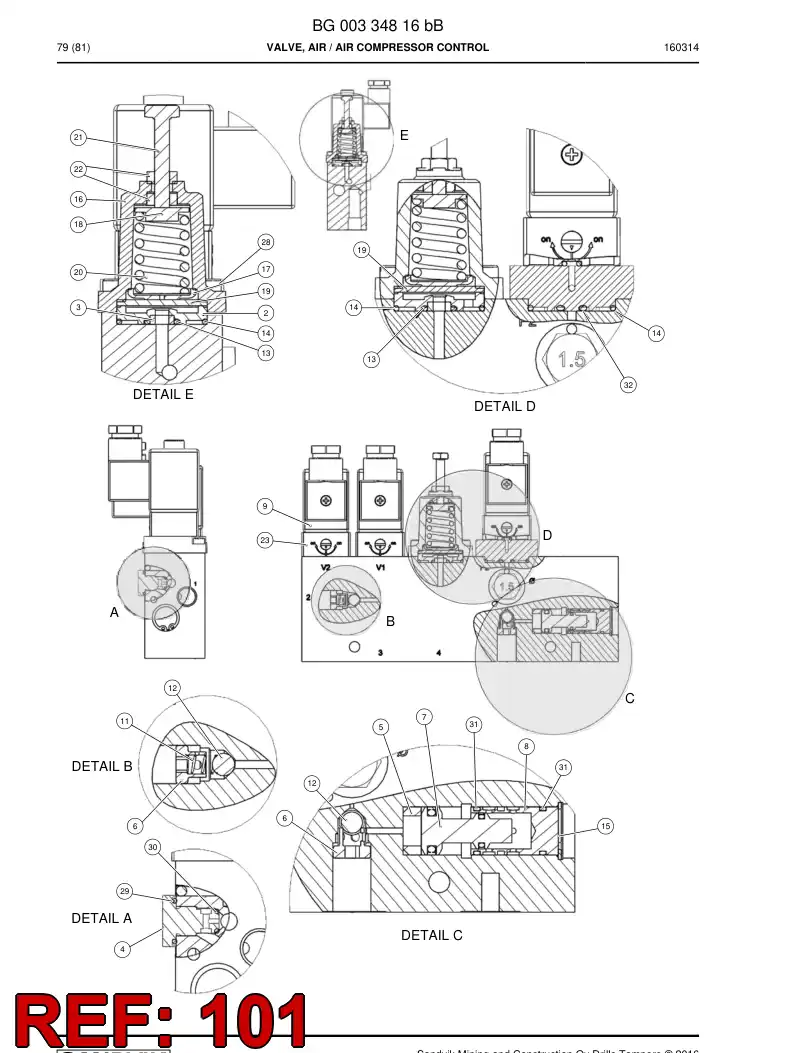 BG00568289a BG 005 682 89a Seal Kit - Sandvik Technical Drawing
