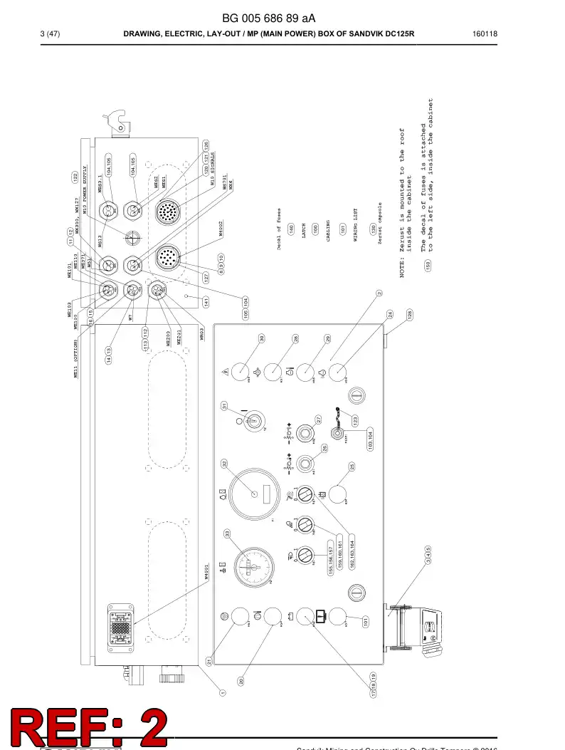 BG00568342a BG 005 683 42a Decal - Sandvik Technical Drawing