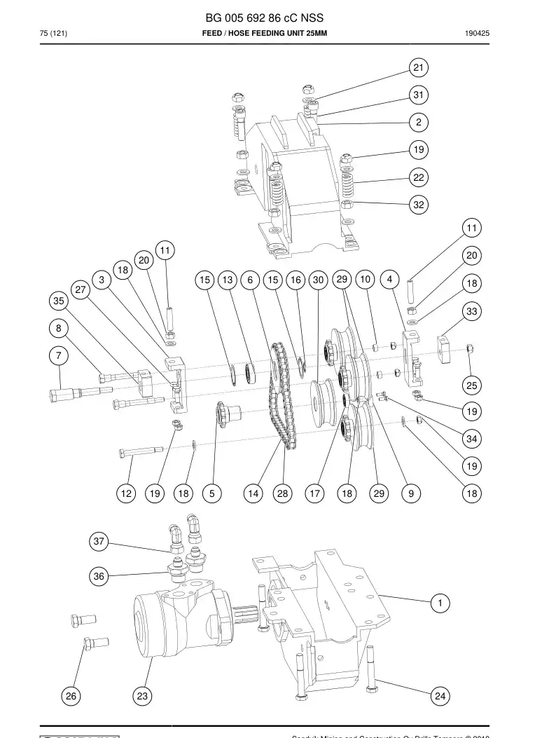BG00569286c BG 005 692 86c Feed - Sandvik Technical Drawing
