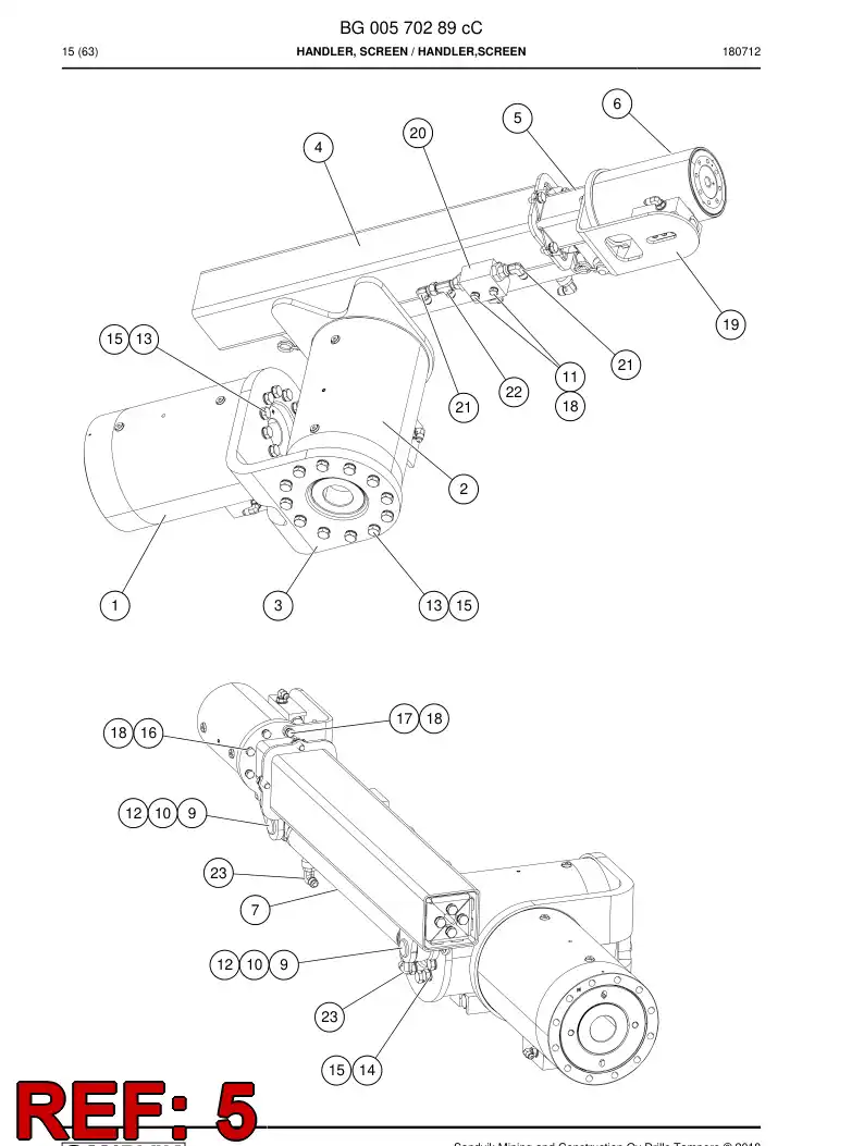 BG00570290a BG 005 702 90a Tube, Inner - Sandvik Technical Drawing