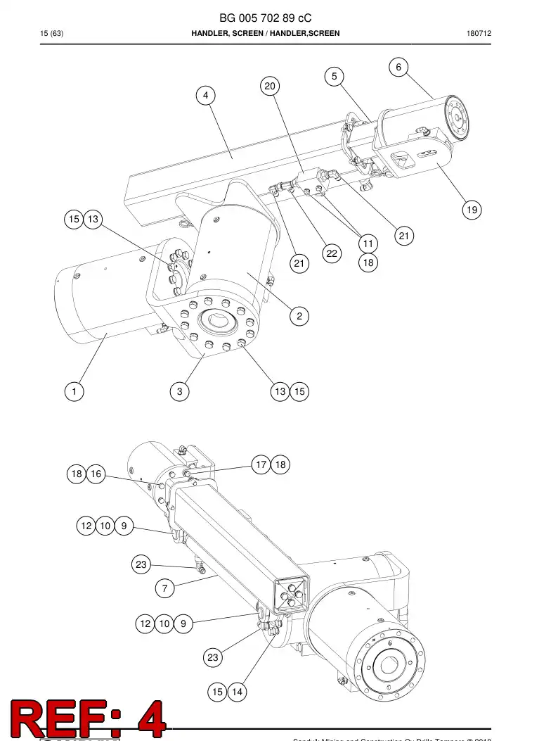 BG00570292a BG 005 702 92a Tube, Outer - Sandvik Technical Drawing