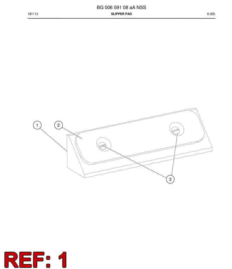 BG00570366a BG 005 703 66a Frame - Sandvik Technical Drawing