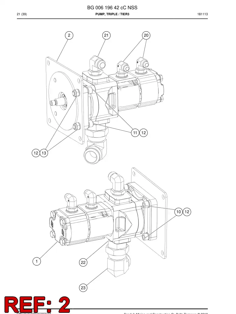 BG00570722b BG 005 707 22b Flange - Sandvik Technical Drawing