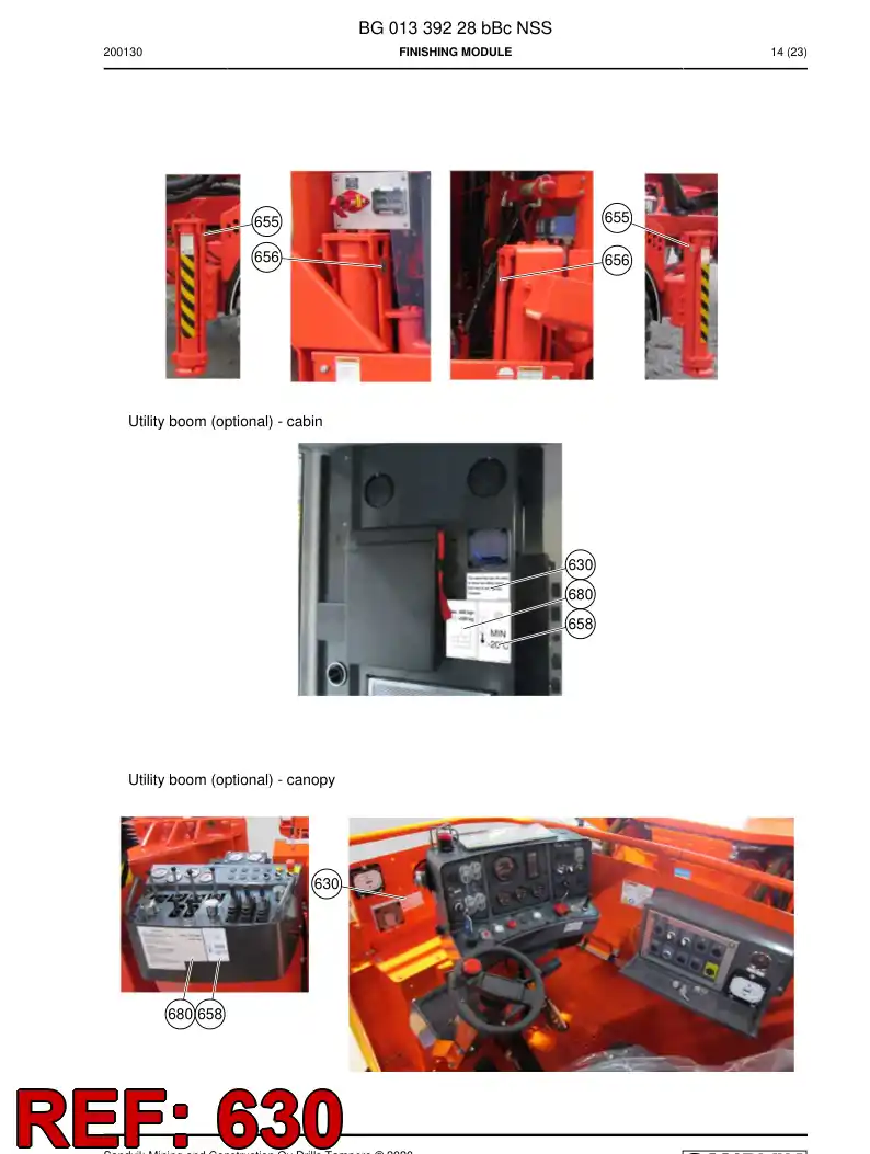 BG00571806a BG 005 718 06a Decal - Sandvik Technical Drawing