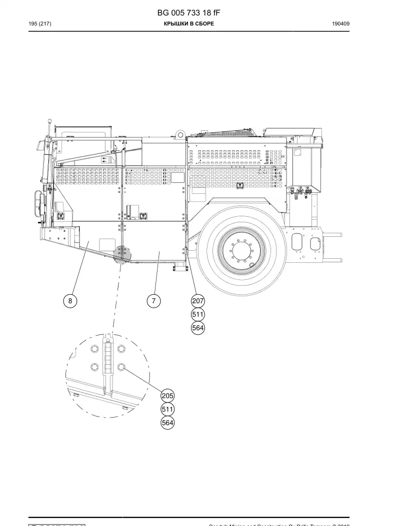 BG00573318f BG 005 733 18f Covers Assembly - Sandvik Technical Drawing