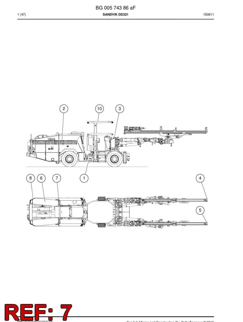 BG00574393a BG 005 743 93a Module, Electric - Sandvik Technical Drawing