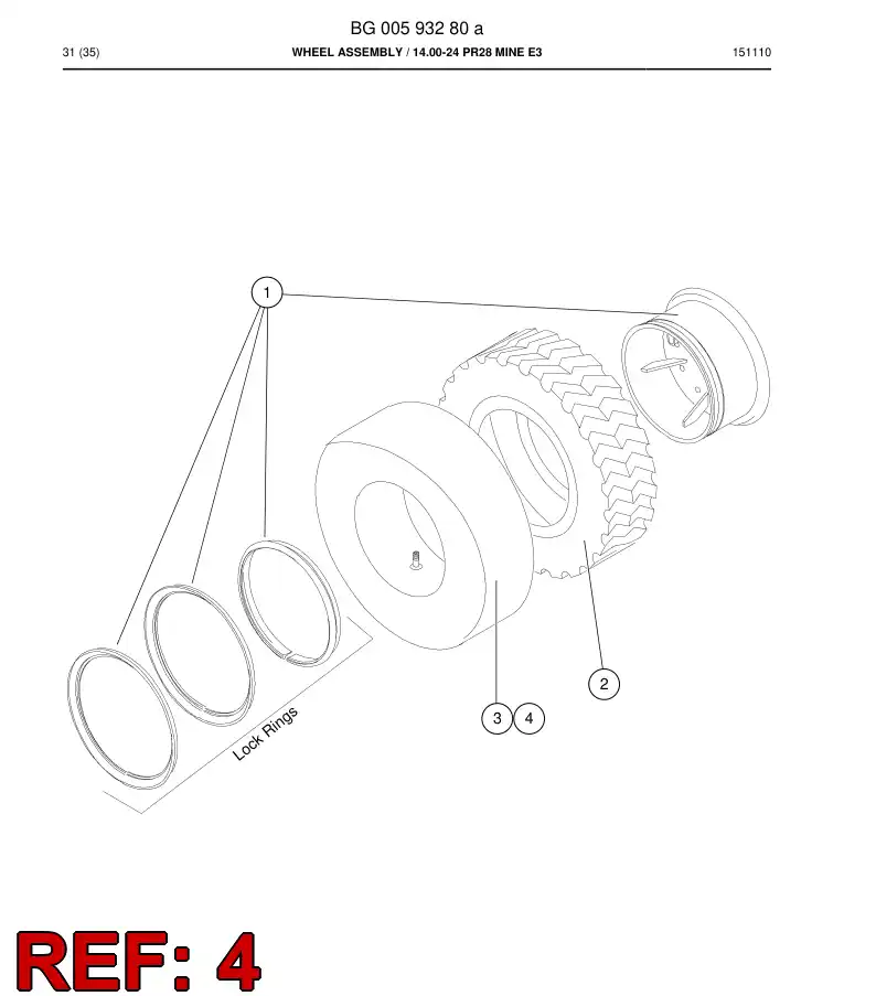 BG00575015a BG 005 750 15a BANDA, LLANTA - Sandvik Technical Drawing