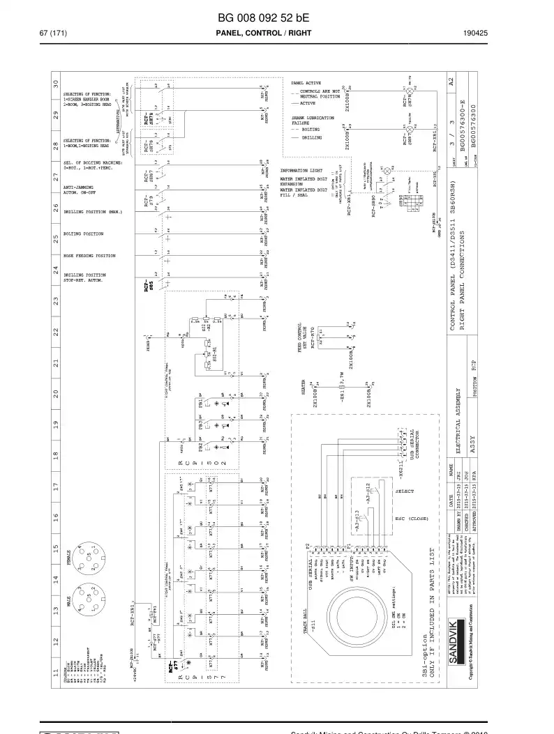 BG00575922b BG 005 759 22b Decal - Sandvik Technical Drawing