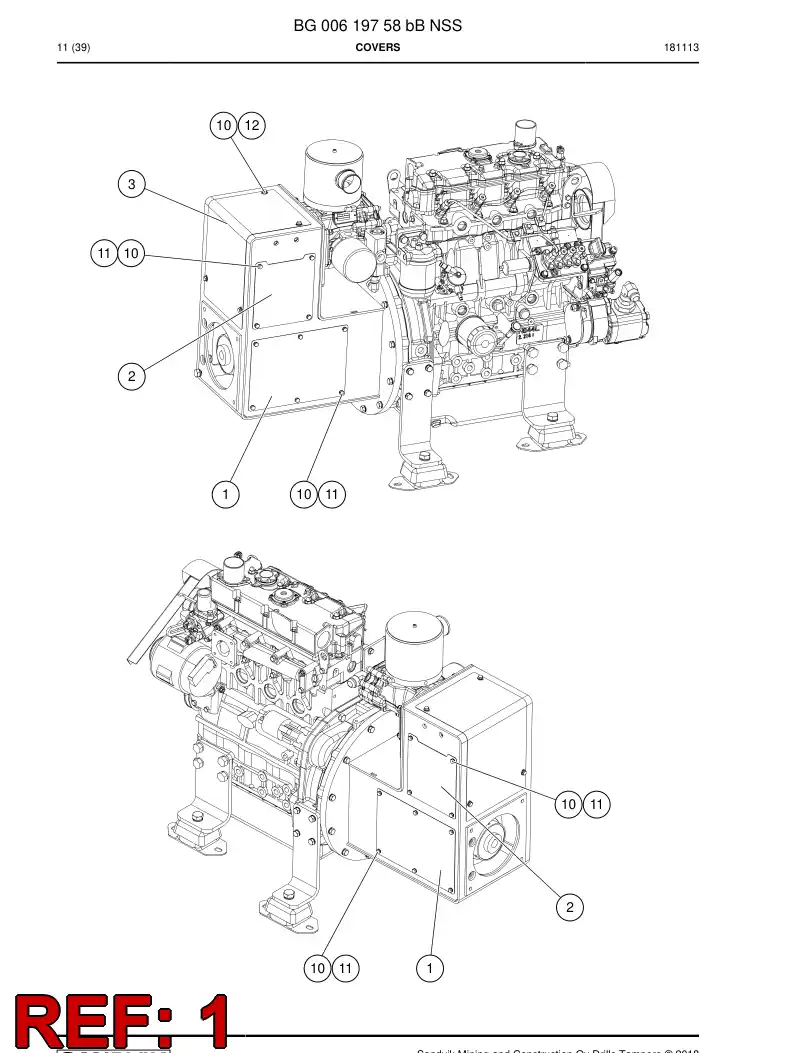 BG00575952b BG 005 759 52b Plate, Cover - Sandvik Technical Drawing