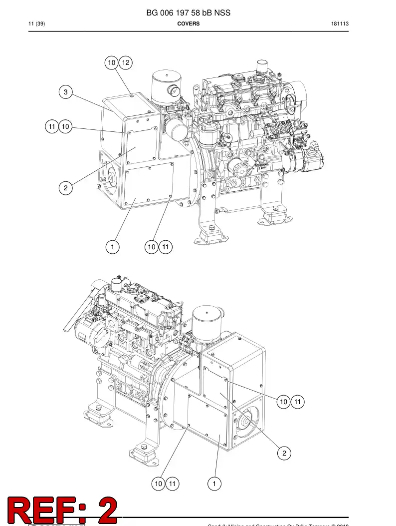 BG00576051b BG 005 760 51b Plate, Cover - Sandvik Technical Drawing