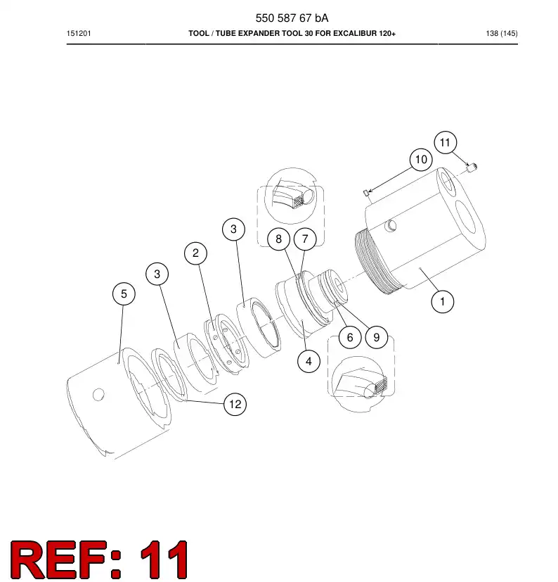 BG00576345a BG 005 763 45a Orifice - Sandvik Technical Drawing