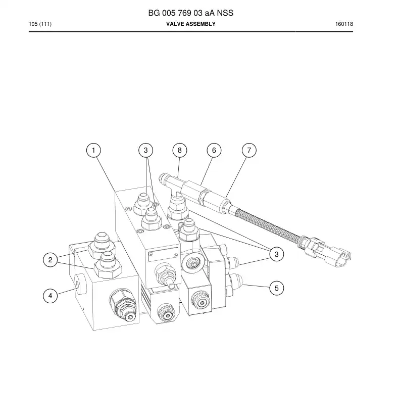 BG00576903a BG 005 769 03a Valve Assembly - Sandvik Technical Drawing