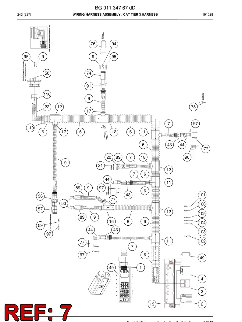 BG00578199a BG 005 781 99a Conduit, Cable, Plastic - Sandvik Technical Drawing