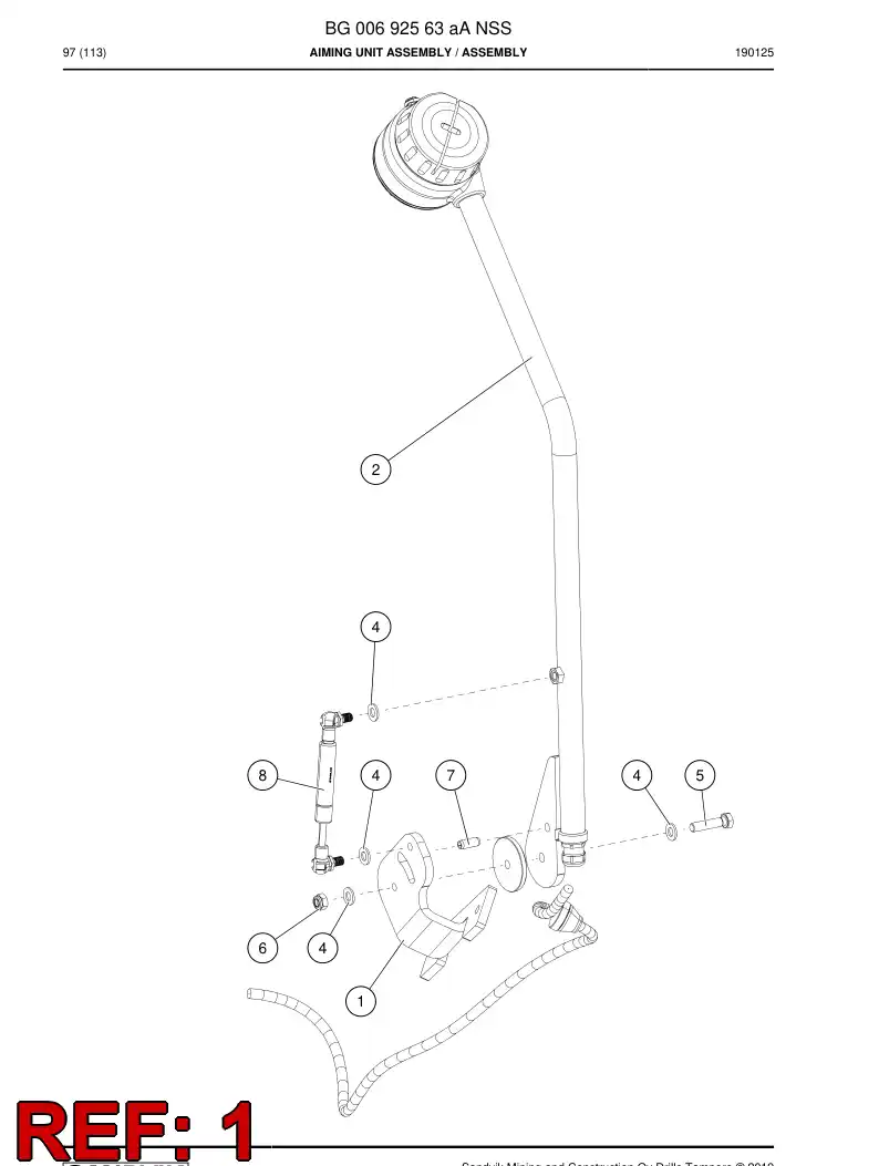 BG00578257a BG 005 782 57a Bracket - Sandvik Technical Drawing